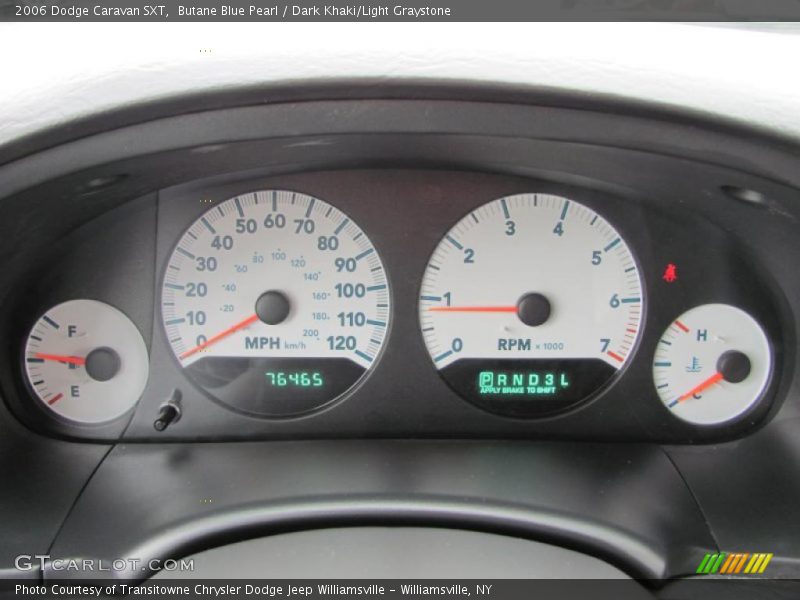 Butane Blue Pearl / Dark Khaki/Light Graystone 2006 Dodge Caravan SXT
