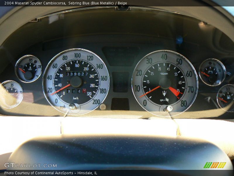 Sebring Blue (Blue Metallic) / Beige 2004 Maserati Spyder Cambiocorsa