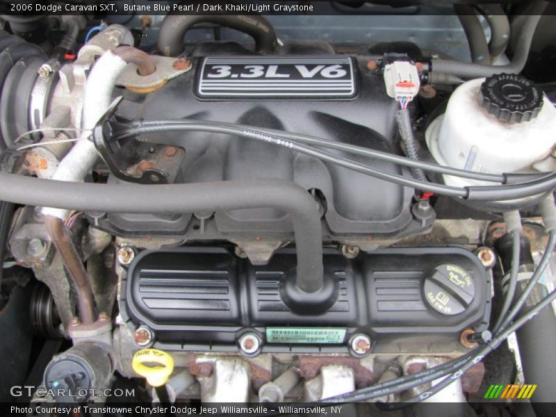 Butane Blue Pearl / Dark Khaki/Light Graystone 2006 Dodge Caravan SXT