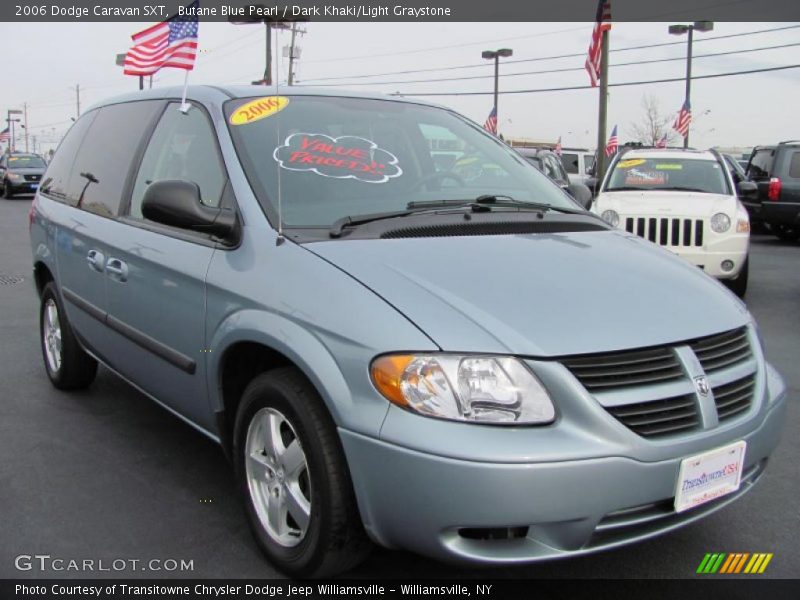 Butane Blue Pearl / Dark Khaki/Light Graystone 2006 Dodge Caravan SXT