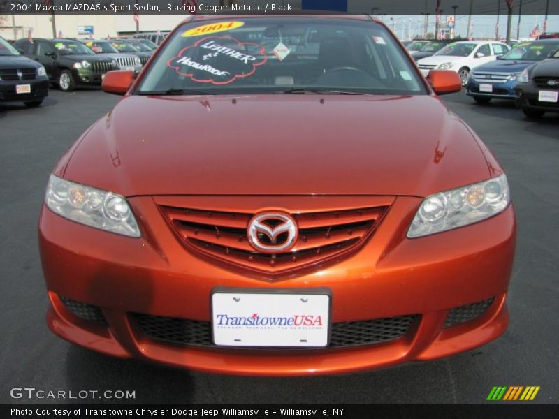 Blazing Copper Metallic / Black 2004 Mazda MAZDA6 s Sport Sedan