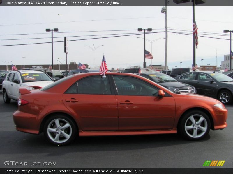 Blazing Copper Metallic / Black 2004 Mazda MAZDA6 s Sport Sedan