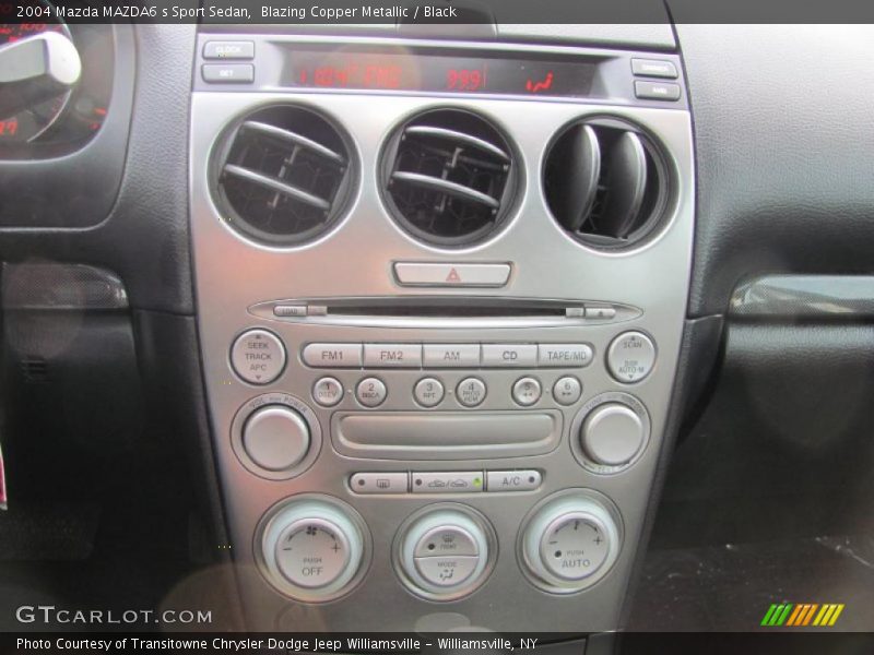 Blazing Copper Metallic / Black 2004 Mazda MAZDA6 s Sport Sedan