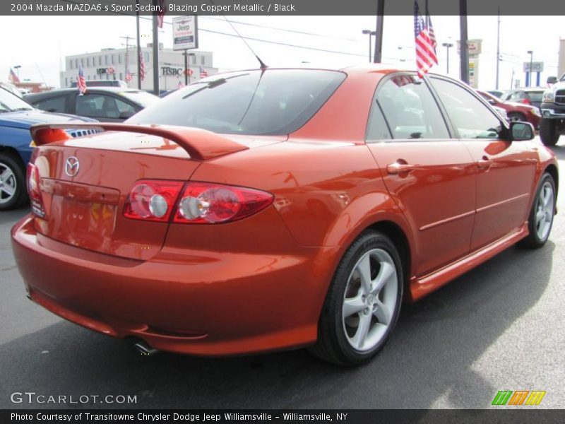 Blazing Copper Metallic / Black 2004 Mazda MAZDA6 s Sport Sedan