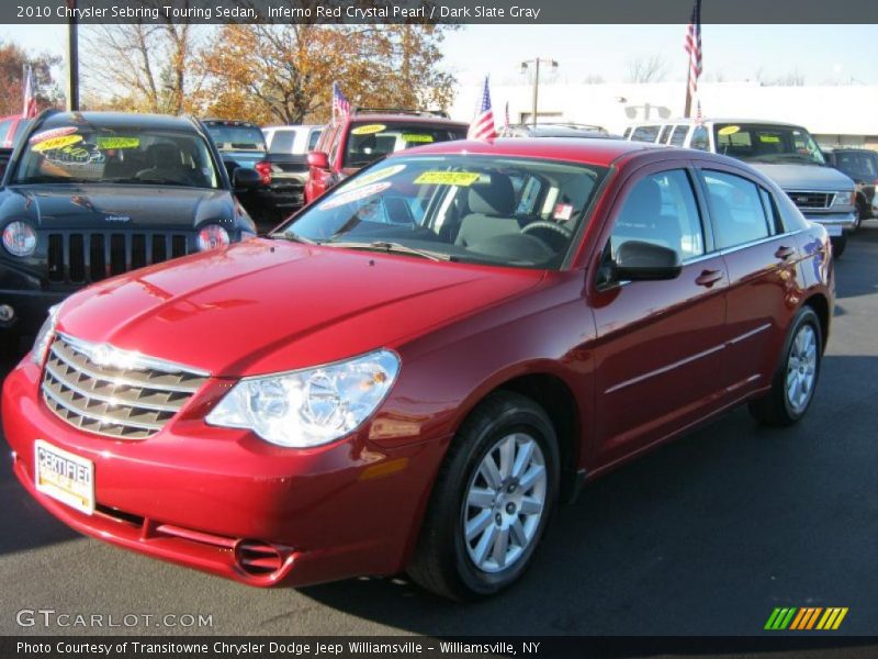 Inferno Red Crystal Pearl / Dark Slate Gray 2010 Chrysler Sebring Touring Sedan