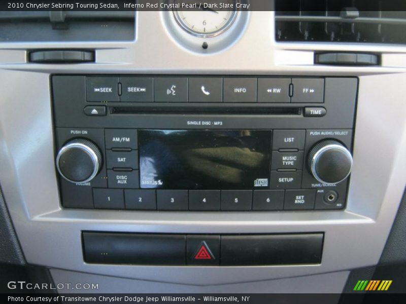 Inferno Red Crystal Pearl / Dark Slate Gray 2010 Chrysler Sebring Touring Sedan