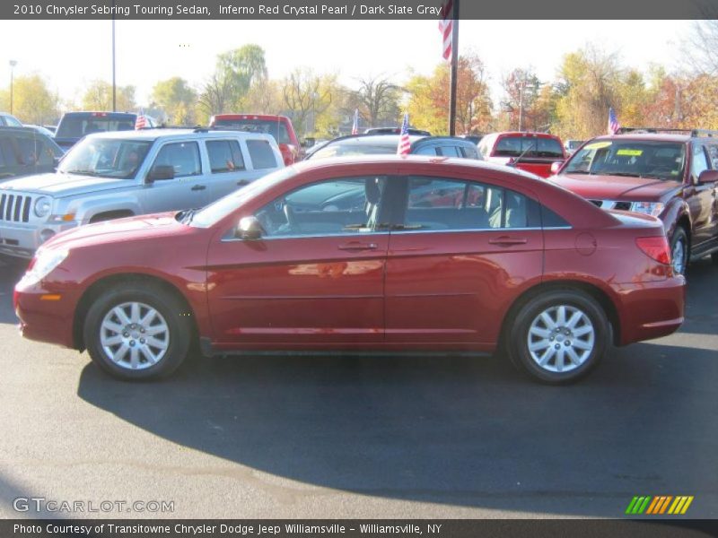Inferno Red Crystal Pearl / Dark Slate Gray 2010 Chrysler Sebring Touring Sedan