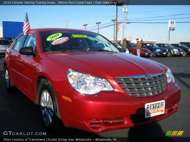 Inferno Red Crystal Pearl / Dark Slate Gray 2010 Chrysler Sebring Touring Sedan