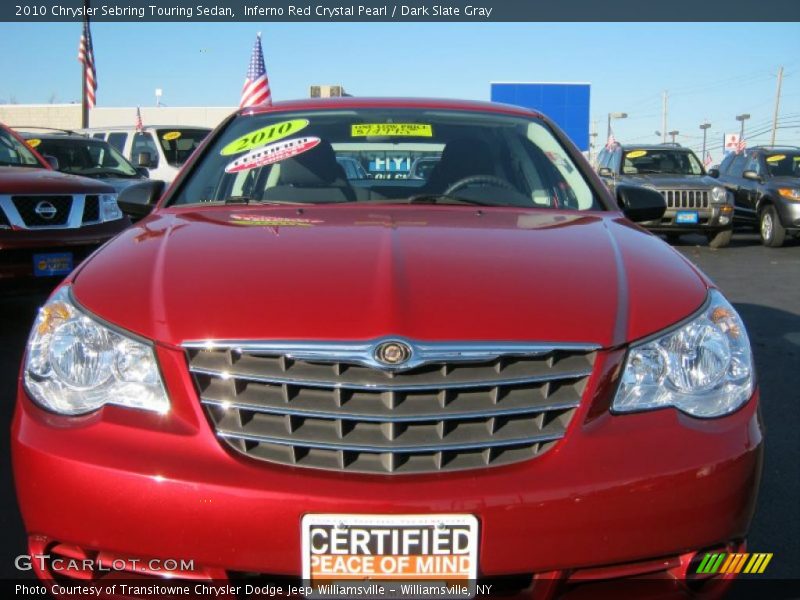 Inferno Red Crystal Pearl / Dark Slate Gray 2010 Chrysler Sebring Touring Sedan