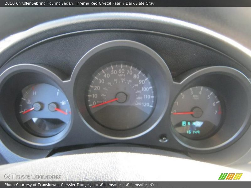 Inferno Red Crystal Pearl / Dark Slate Gray 2010 Chrysler Sebring Touring Sedan