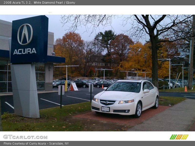 White Diamond Pearl / Ebony 2008 Acura TL 3.2
