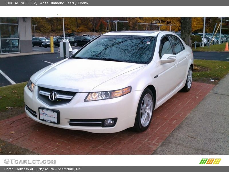 White Diamond Pearl / Ebony 2008 Acura TL 3.2