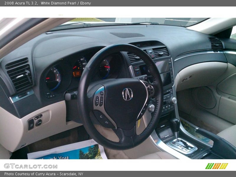 White Diamond Pearl / Ebony 2008 Acura TL 3.2