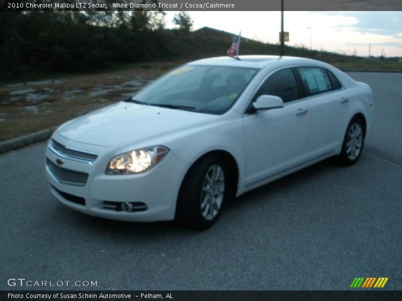 White Diamond Tricoat / Cocoa/Cashmere 2010 Chevrolet Malibu LTZ Sedan