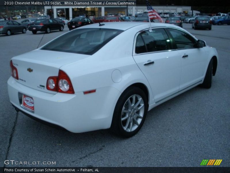 White Diamond Tricoat / Cocoa/Cashmere 2010 Chevrolet Malibu LTZ Sedan