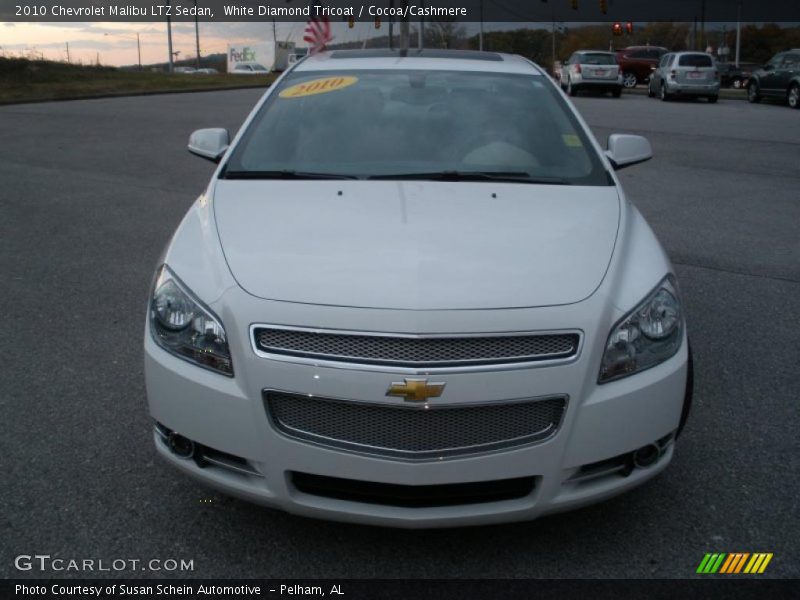 White Diamond Tricoat / Cocoa/Cashmere 2010 Chevrolet Malibu LTZ Sedan