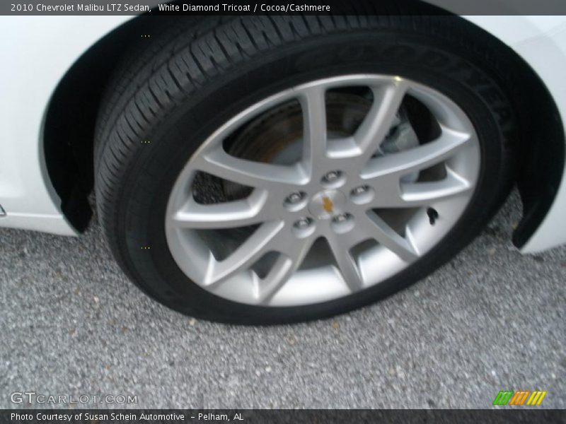 White Diamond Tricoat / Cocoa/Cashmere 2010 Chevrolet Malibu LTZ Sedan