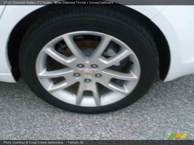 White Diamond Tricoat / Cocoa/Cashmere 2010 Chevrolet Malibu LTZ Sedan