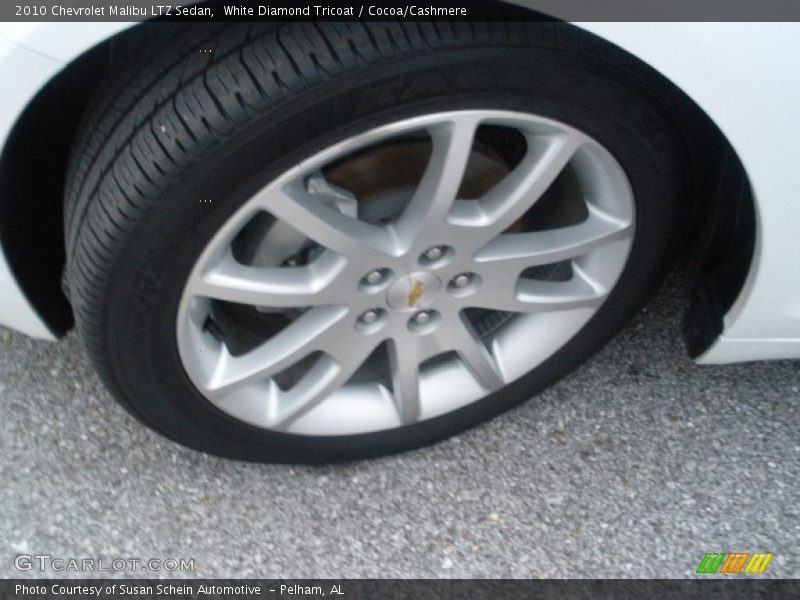 White Diamond Tricoat / Cocoa/Cashmere 2010 Chevrolet Malibu LTZ Sedan