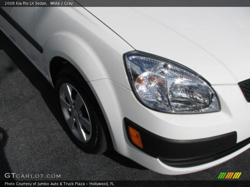 White / Gray 2008 Kia Rio LX Sedan