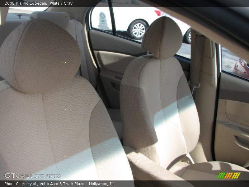 White / Gray 2008 Kia Rio LX Sedan