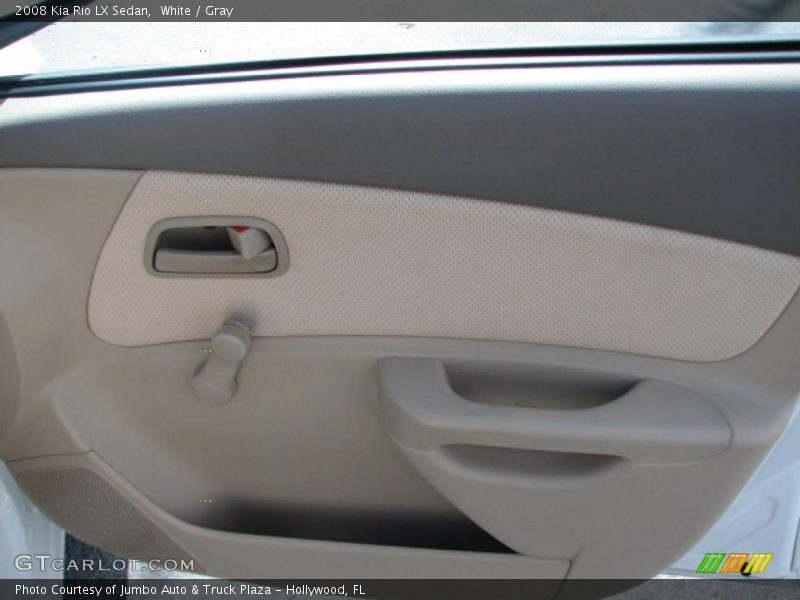 White / Gray 2008 Kia Rio LX Sedan