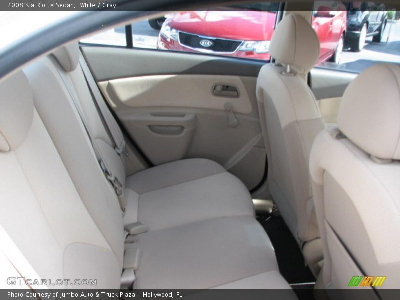 White / Gray 2008 Kia Rio LX Sedan