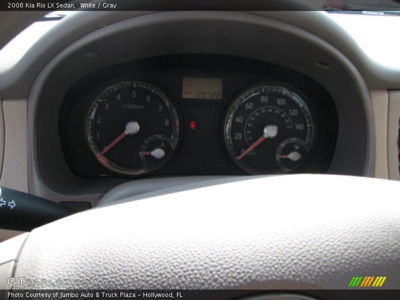 White / Gray 2008 Kia Rio LX Sedan