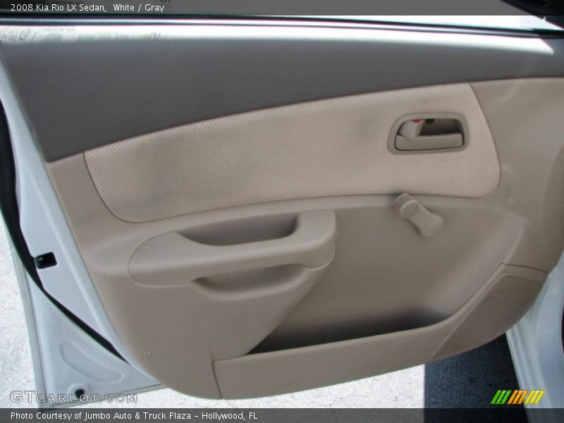 White / Gray 2008 Kia Rio LX Sedan