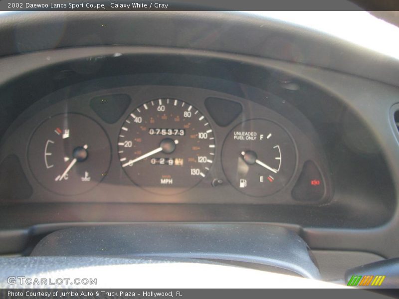  2002 Lanos Sport Coupe Sport Coupe Gauges