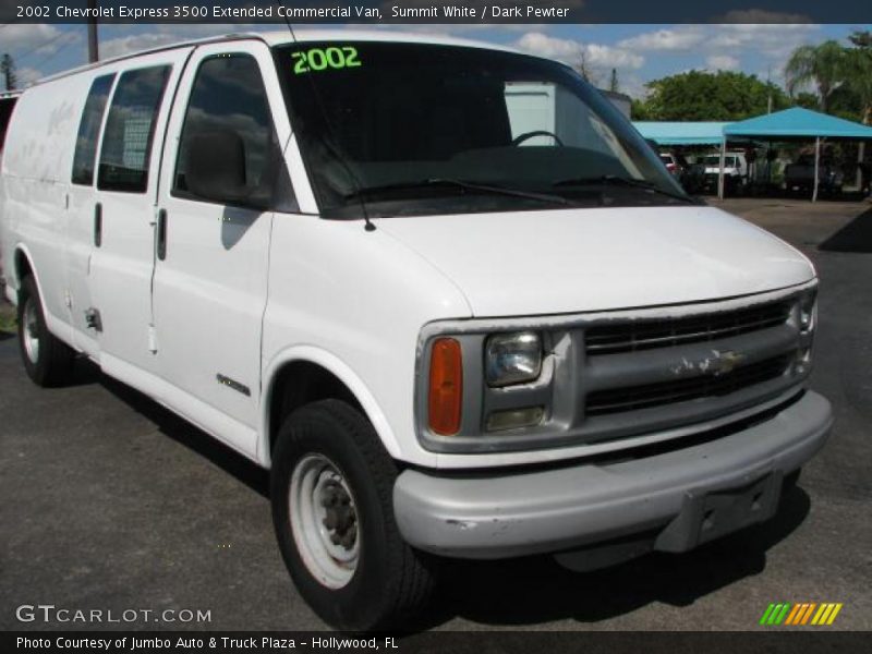 Summit White / Dark Pewter 2002 Chevrolet Express 3500 Extended Commercial Van