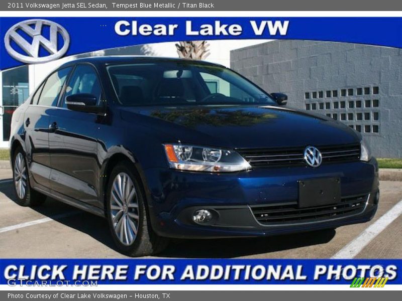 Tempest Blue Metallic / Titan Black 2011 Volkswagen Jetta SEL Sedan