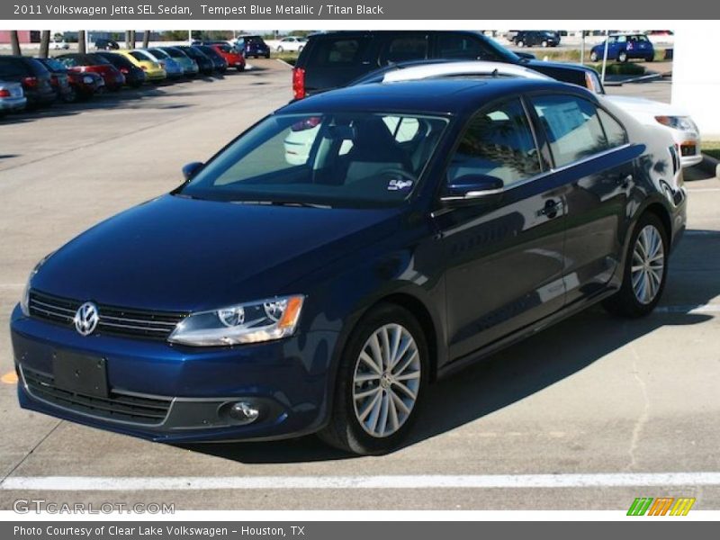 Tempest Blue Metallic / Titan Black 2011 Volkswagen Jetta SEL Sedan