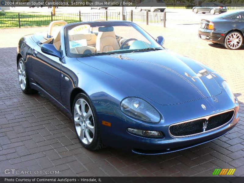 Sebring Blue (Blue Metallic) / Beige 2004 Maserati Spyder Cambiocorsa