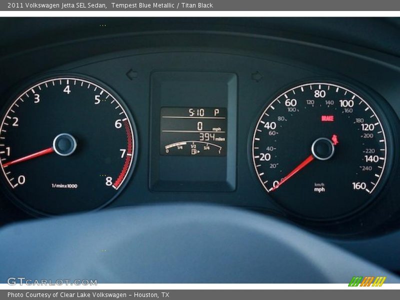 Tempest Blue Metallic / Titan Black 2011 Volkswagen Jetta SEL Sedan