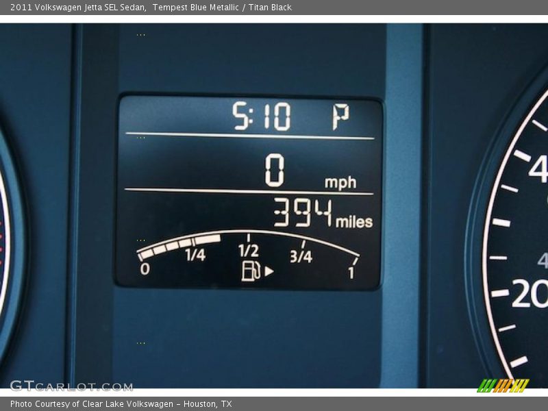 Tempest Blue Metallic / Titan Black 2011 Volkswagen Jetta SEL Sedan