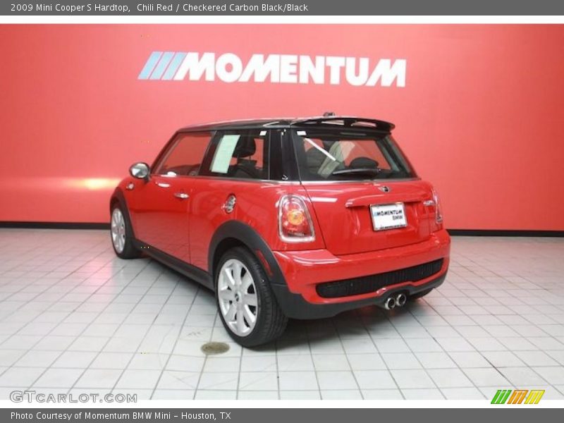 Chili Red / Checkered Carbon Black/Black 2009 Mini Cooper S Hardtop