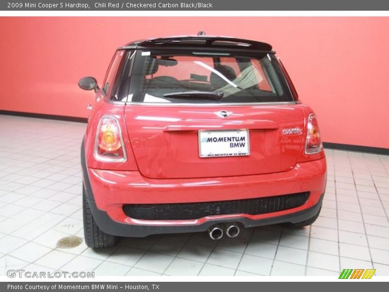 Chili Red / Checkered Carbon Black/Black 2009 Mini Cooper S Hardtop