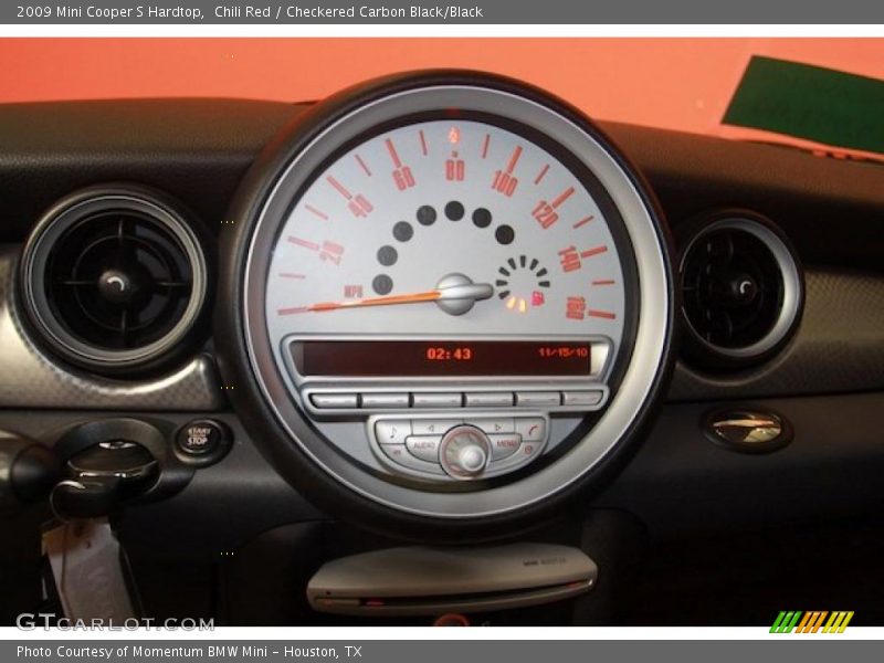 Chili Red / Checkered Carbon Black/Black 2009 Mini Cooper S Hardtop