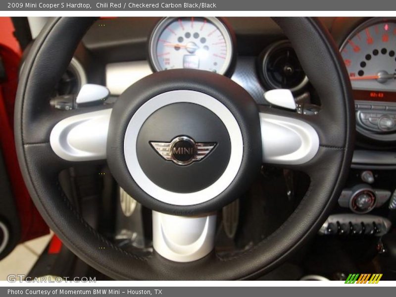 Chili Red / Checkered Carbon Black/Black 2009 Mini Cooper S Hardtop