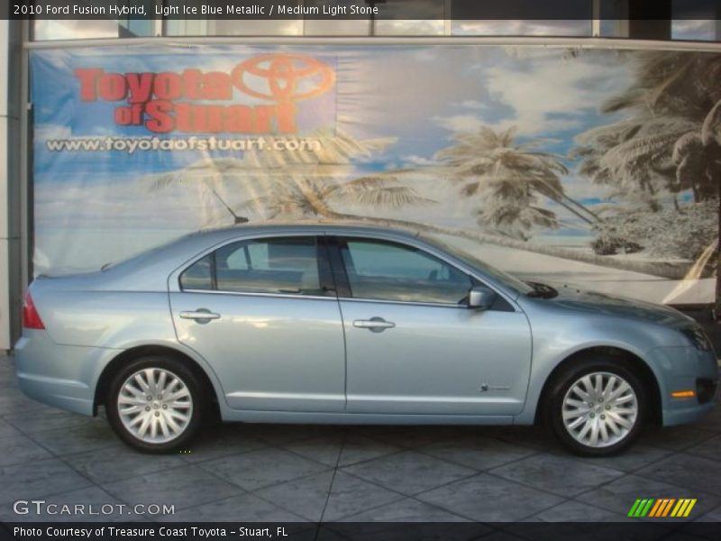 Light Ice Blue Metallic / Medium Light Stone 2010 Ford Fusion Hybrid