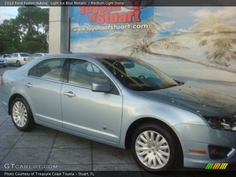 Light Ice Blue Metallic / Medium Light Stone 2010 Ford Fusion Hybrid
