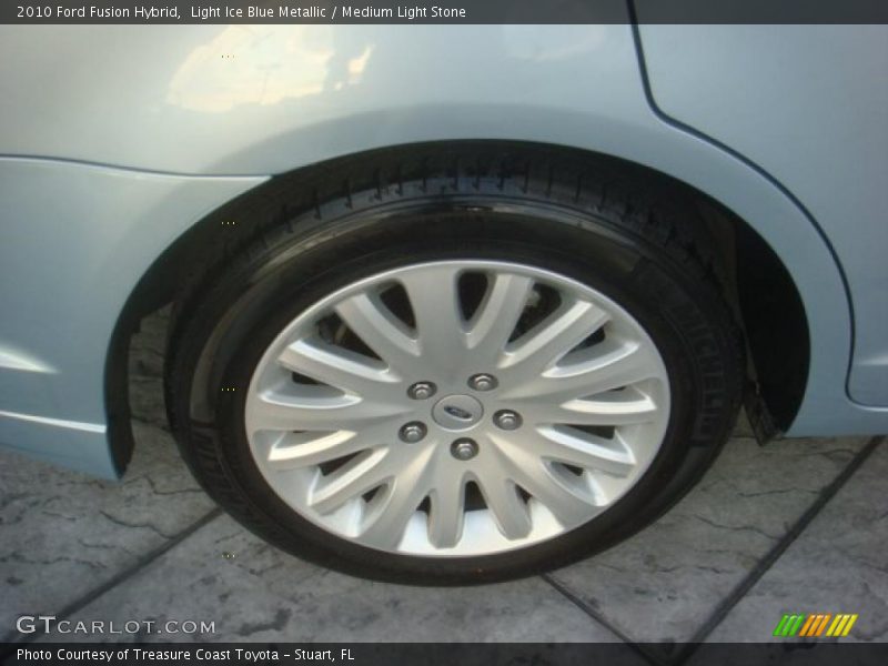 Light Ice Blue Metallic / Medium Light Stone 2010 Ford Fusion Hybrid