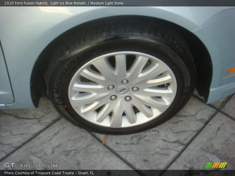 Light Ice Blue Metallic / Medium Light Stone 2010 Ford Fusion Hybrid