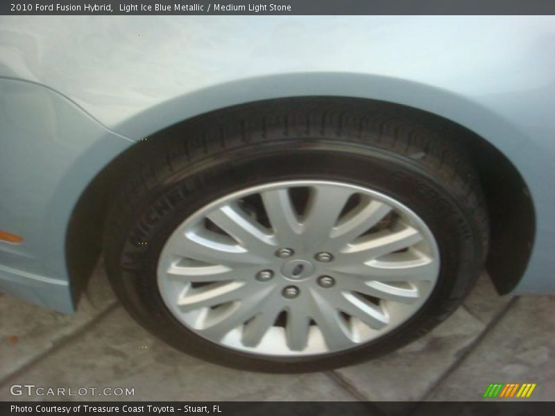 Light Ice Blue Metallic / Medium Light Stone 2010 Ford Fusion Hybrid