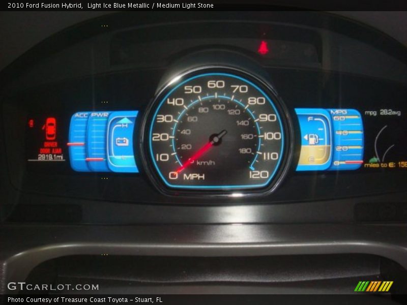 Light Ice Blue Metallic / Medium Light Stone 2010 Ford Fusion Hybrid