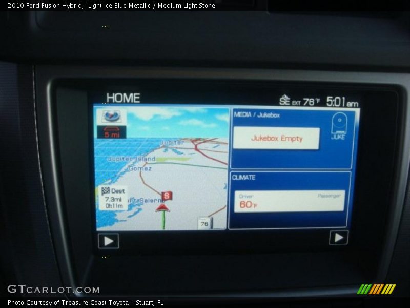 Light Ice Blue Metallic / Medium Light Stone 2010 Ford Fusion Hybrid