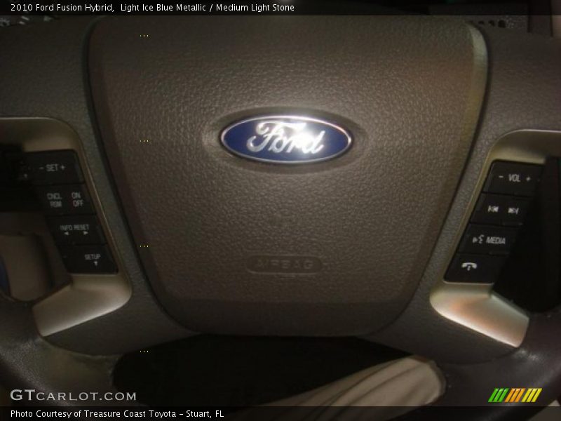 Light Ice Blue Metallic / Medium Light Stone 2010 Ford Fusion Hybrid