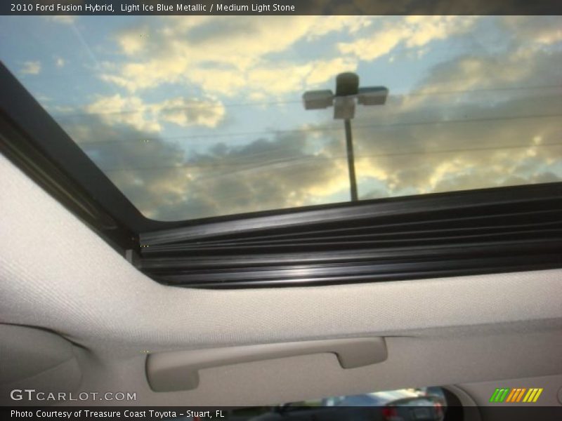 Light Ice Blue Metallic / Medium Light Stone 2010 Ford Fusion Hybrid