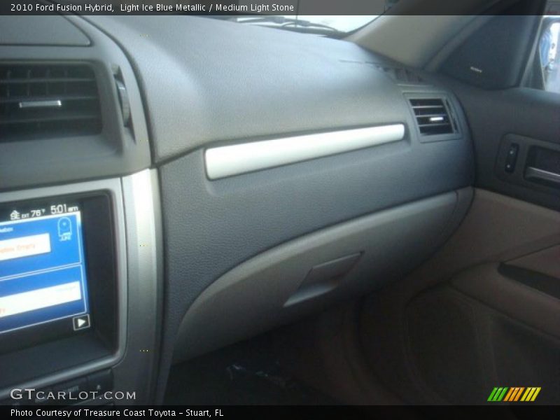 Light Ice Blue Metallic / Medium Light Stone 2010 Ford Fusion Hybrid